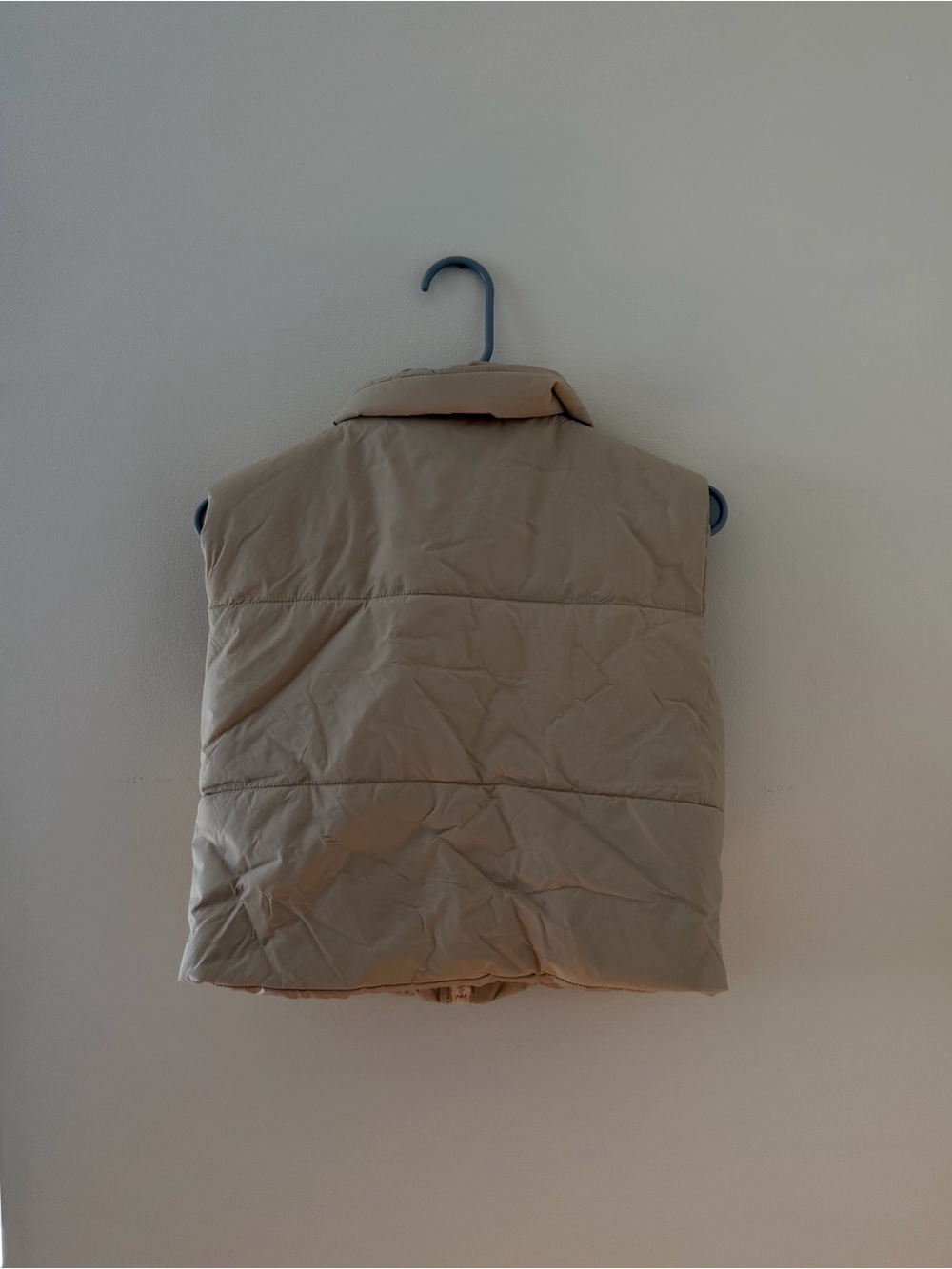 Sleeper Neutral Beige Quilted Puffer Vest - Picture 2 of 2